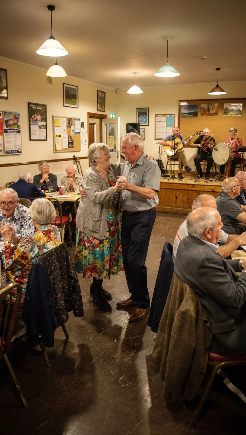Outdoor movie night setup with blankets and snacks